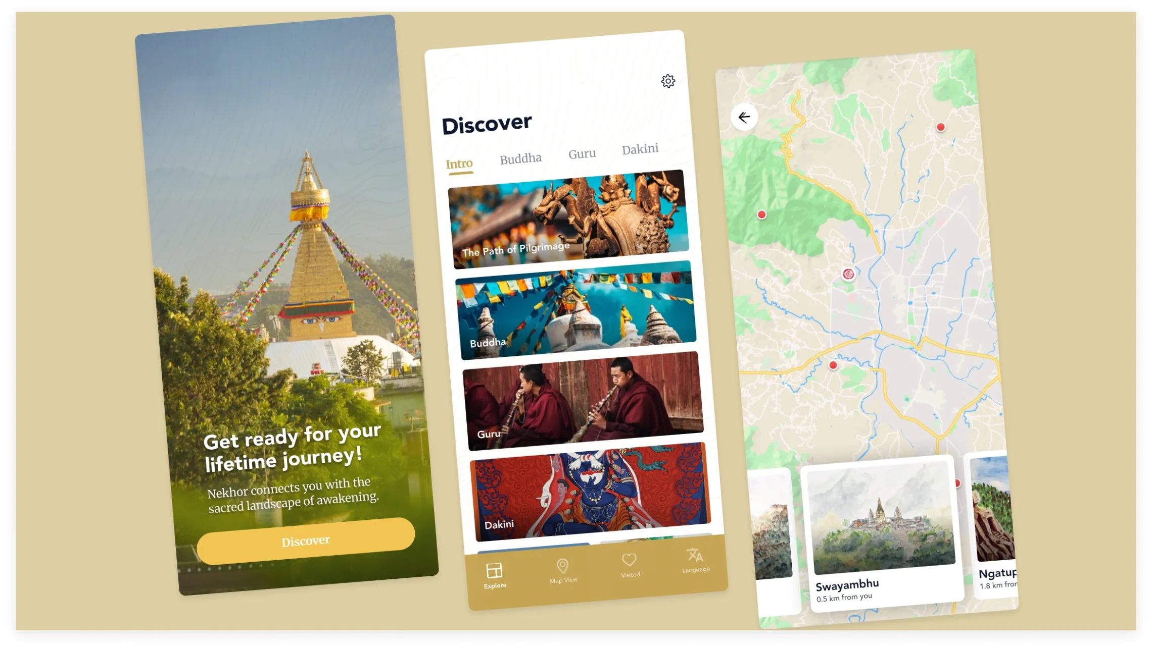 Nekhor App UI — DesignerDuo portfolio project