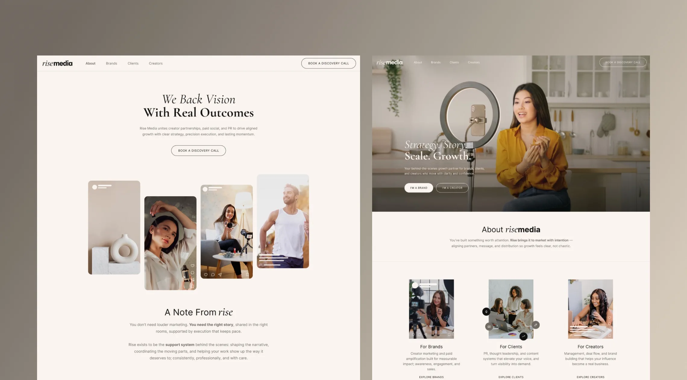Rise Media Co — DesignerDuo portfolio project